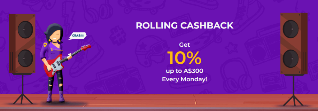 rolling slots cashback