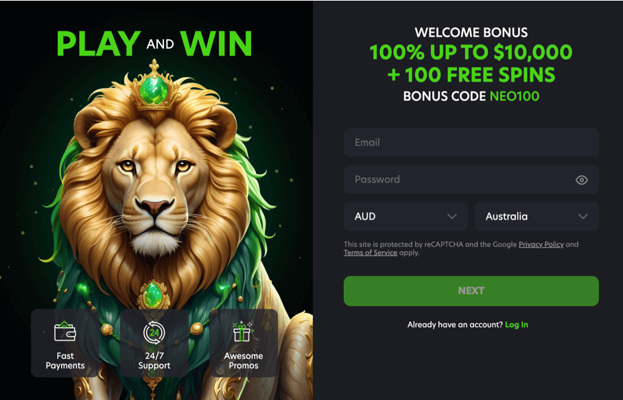 neospin casino sign up